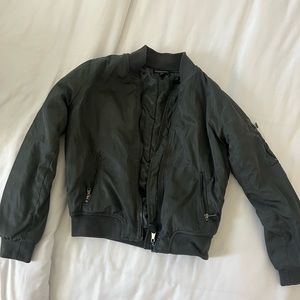 Kendall + Kylie Gray Bomber Jacket